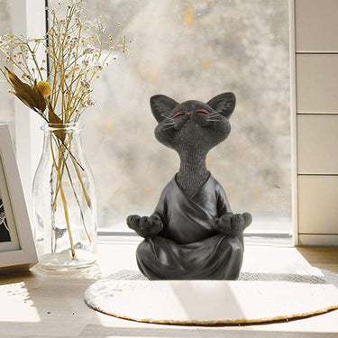 Whimsical Buddha Cat Figurine Sculptures & Statues KittyNook Cat Company